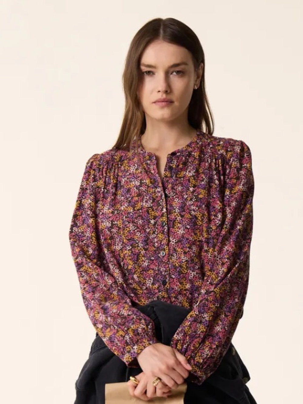 NWT Des Petits Hauts Sz XS Tamtam Floral Cotttagecore Feminine Blouse